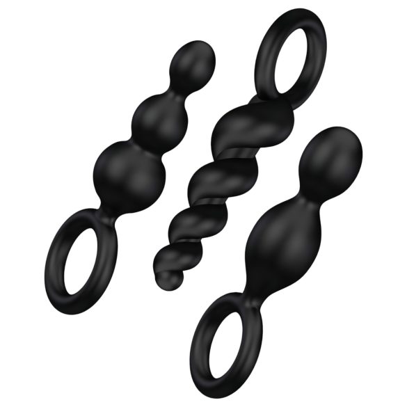 Satisfyer Booty Call - anal plug sæt - sort (3 dele)
