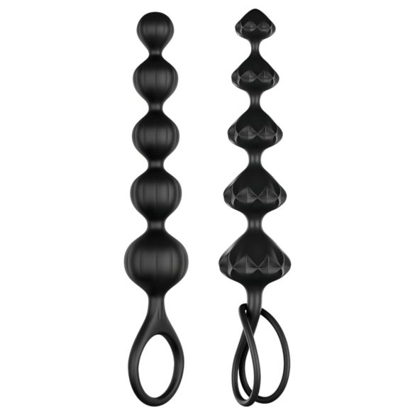 Satisfyer Love Beads - Perlekæde anal sæt (sort)