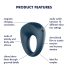 Satisfyer Power Ring - vandtæt vibrerende penisring (grå)