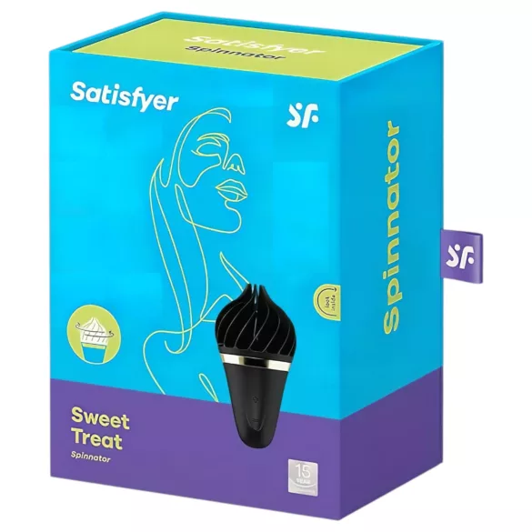 Satisfyer Sweet Treat - klitorisvibrator med rotation - genopladelig - sort