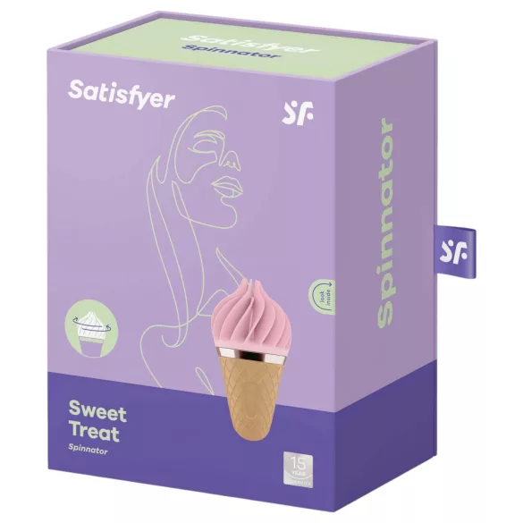 Satisfyer Sweet Treat - genopladelig, roterende klitorisvibrator (pink-brun)