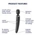 Satisfyer Wand-er Woman - vandtæt massagestav (sort)
