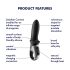 Satisfyer Hot Passion - smart opvarmet anal vibrator (sort)