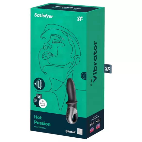 Satisfyer Hot Passion - App-styret varmende analvibrator (sort)