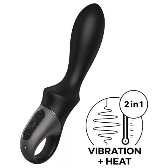 Satisfyer Heat Climax - App-styret opvarmet analvibrator (sort)