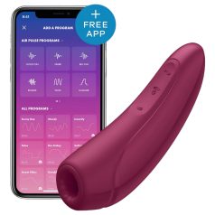   Satisfyer Curvy 1+ - klitoris vibrator med lufttrykbølger - rød