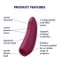 Satisfyer Curvy 1+ - smart lufttryksklitorisvibrator (rød)