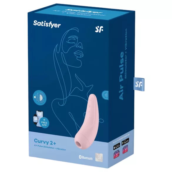 Satisfyer Curvy 2+ - klitorisvibrator med lufttryk - pink
