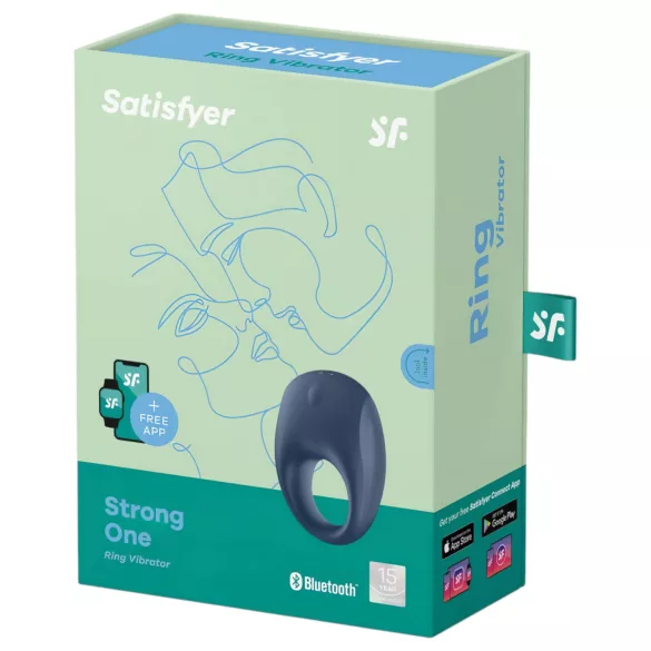 Satisfyer Strong One - App-styret vibrerende penisring til mænd (blå)