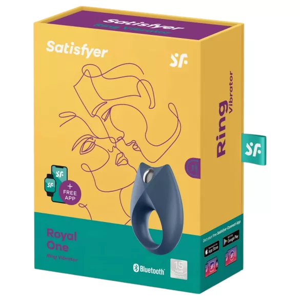 Satisfyer Royal One - App-styret vibrerende penisring til mænd (blå)