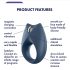 Satisfyer Royal One - Smart penisring med vibrationer (blå)