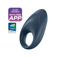   Satisfyer Mighty One - penisring med vibration - bluetooth - blå