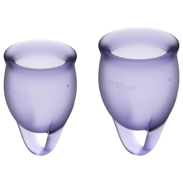 Satisfyer Feel Confident - menstruationskop sæt (lilla)