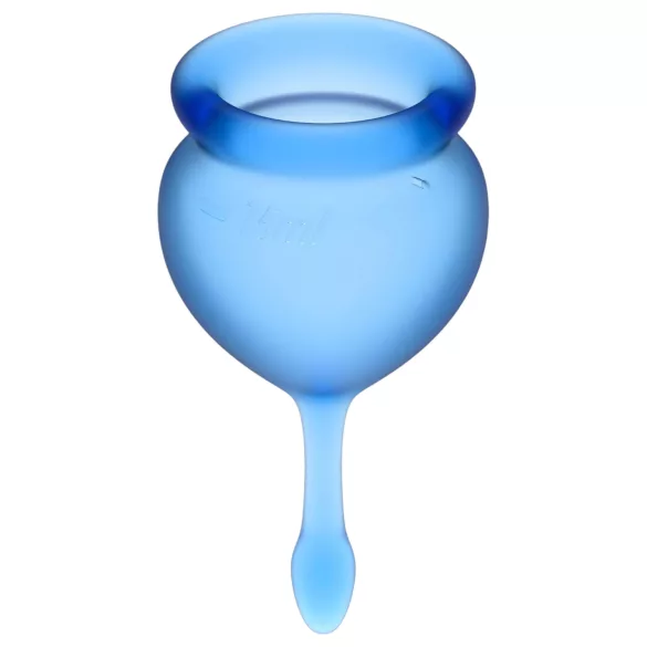 Satisfyer Feel Good - silikone menstruationskop-sæt (blå, 2 stk.)