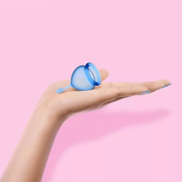 Satisfyer Feel Good - silikone menstruationskop-sæt (blå, 2 stk.)