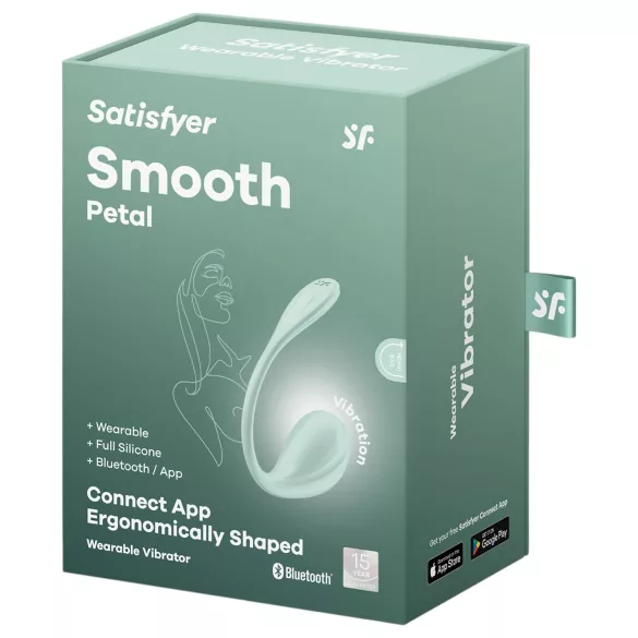Satisfyer Smooth Petal - App-styret vibrerende æg (grøn)