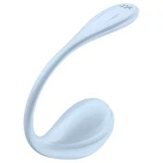   Satisfyer Smooth Petal - bærbart app-styret vibrerende æg (blå)