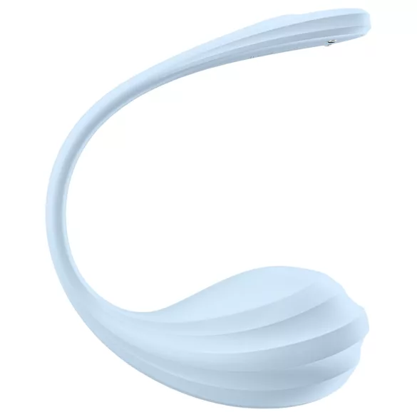 Satisfyer Smooth Petal - bærbart app-styret vibrerende æg (blå)