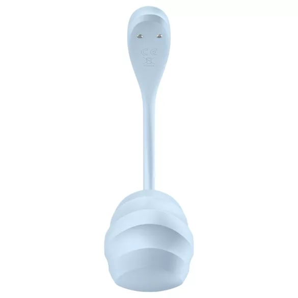 Satisfyer Smooth Petal - bærbart app-styret vibrerende æg (blå)