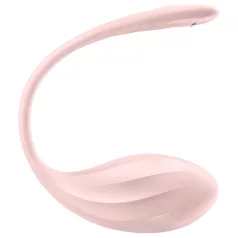 Satisfyer - fjernbetjent vibrerende æg - ribbet - pink