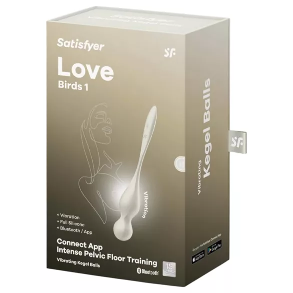 Satisfyer Love Birds 1 - App-styret vibrerende geishakugle (hvid)