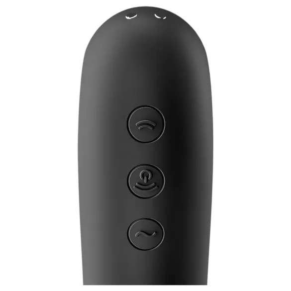 Satisfyer Dual Kiss - vibrator til vagina og klitoris - sort - genopladelig