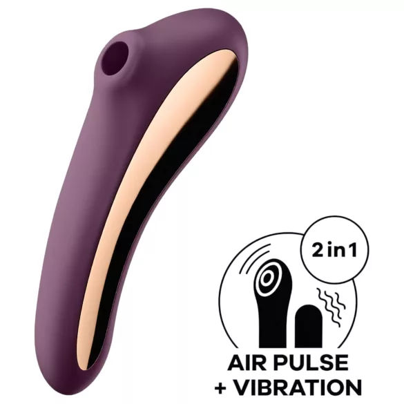 Satisfyer Dual Kiss - 2-i-1, vaginal- og klitorisvibrator (lilla)
