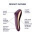 Satisfyer Dual Kiss - 2i1, vaginal og klitorisstimulator (lilla)