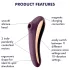 Satisfyer Dual Kiss - 2-i-1, vaginal- og klitorisvibrator (lilla)