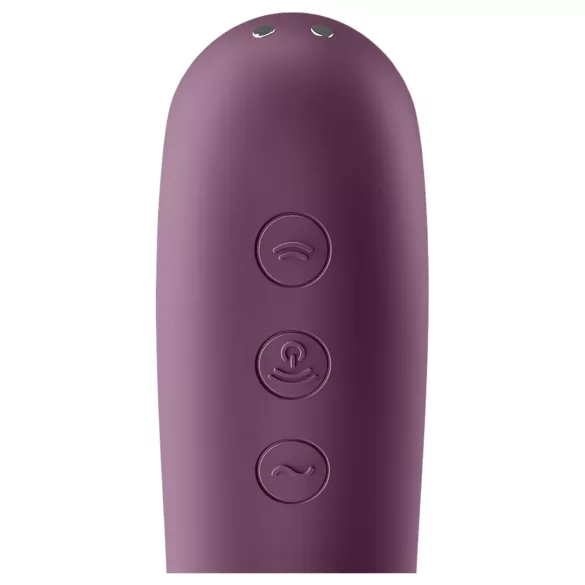 Satisfyer Dual Kiss - 2-i-1, vaginal- og klitorisvibrator (lilla)