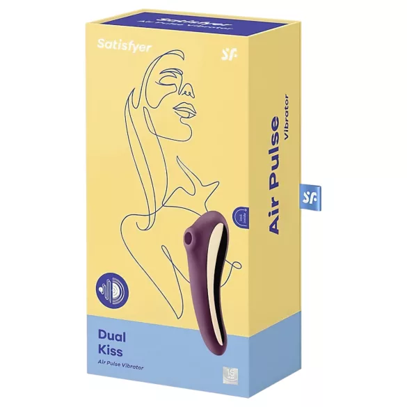 Satisfyer Dual Kiss - 2-i-1, vaginal- og klitorisvibrator (lilla)