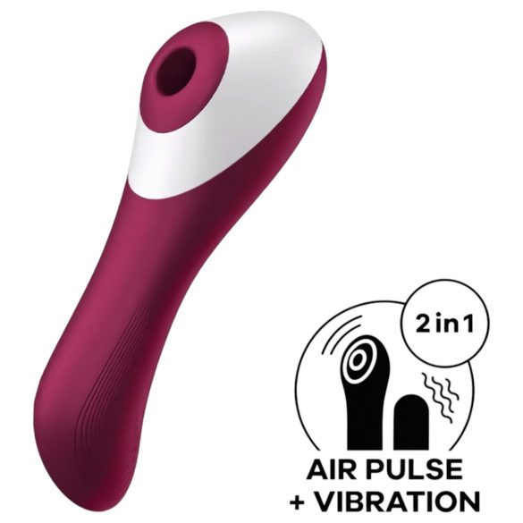 Satisfyer Dual Crush - genopladelig vaginal og klitoris vibrator (rød)