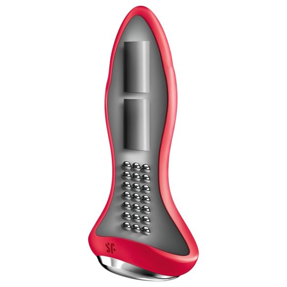 Satisfyer - anal vibrator med kugler - rød