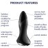 Satisfyer Rotator Plug 1 - perlevibrator til anal brug (sort)
