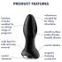 Satisfyer Rotator Plug 2 - perle anal vibrator (sort)
