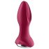 Satisfyer Rotator Plug 2 - genopladelig analvibrator med perler (rød)
