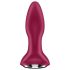 Satisfyer Rotator Plug 2 - genopladelig analvibrator med perler (rød)