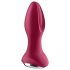 Satisfyer Rotator Plug 2 - genopladelig analvibrator med perler (rød)