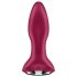 Satisfyer Rotator Plug 2 - genopladelig analvibrator med perler (rød)