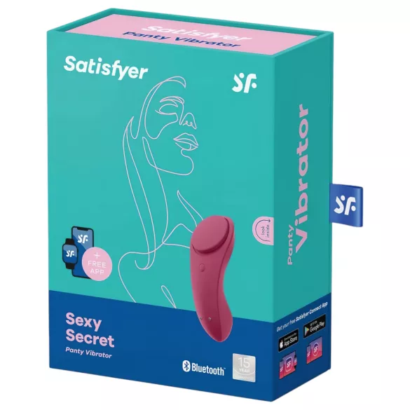 Satisfyer Sexy Secret - bærbar app-styret trussevibrator (rød)
