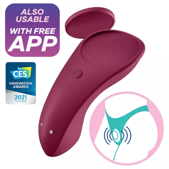 Satisfyer Sexy Secret - bærbar app-styret trussevibrator (rød)