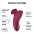 Satisfyer Sexy Secret - bærbar app-styret trussevibrator (rød)