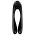 Satisfyer Candy Cane - genopladelig, vandtæt dobbeltvibrator (sort)