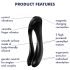 Satisfyer Candy Cane - genopladelig, vandtæt dobbeltvibrator (sort)
