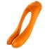 Satisfyer Candy Cane - genopladelig, vandtæt dual vibrator (orange)