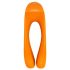 Satisfyer Candy Cane - genopladelig, vandtæt dual vibrator (orange)
