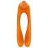 Satisfyer Candy Cane - genopladelig, vandtæt dual vibrator (orange)