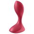 Satisfyer Backdoor Lover - Genopladelig, vandtæt anal vibrator (rød)