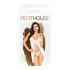 Penthouse - babydoll med g-streng - gennemsigtig - hvid - M/L