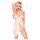 Penthouse Sweet Beast - Roset Babydoll Sæt (Hvid)